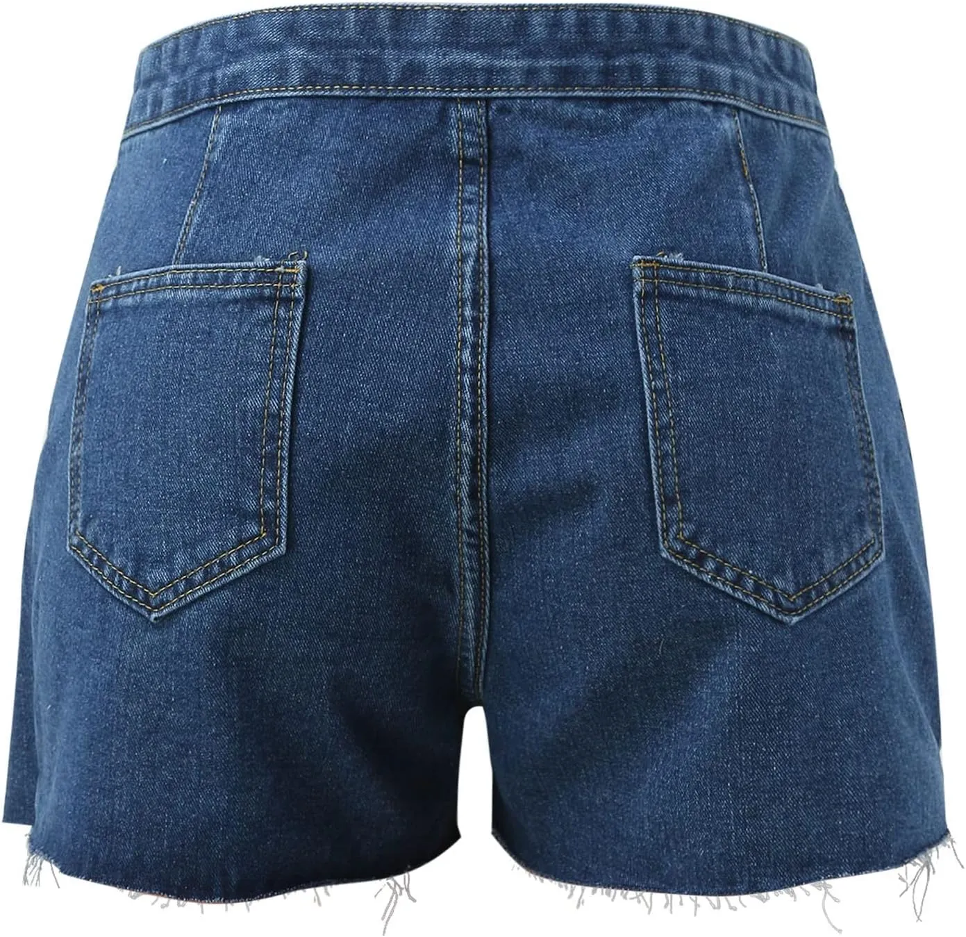 2024 New Women's Raw Trim Bodycon Denim Skirt Asymmetrical High Waisted Wrap Mini Jean Skirt with Pocket