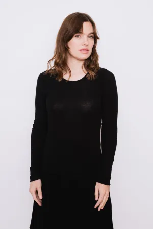 Agnete Long-Sleeved Tee Shirt Black