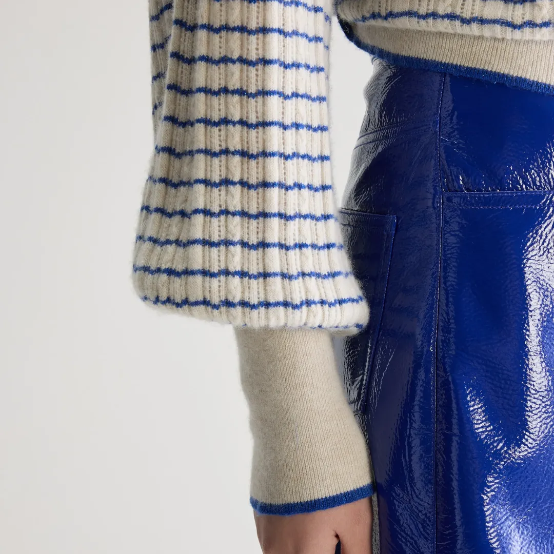 Aummi Polo-Collar Sweater (Calcaire   Lazuli)