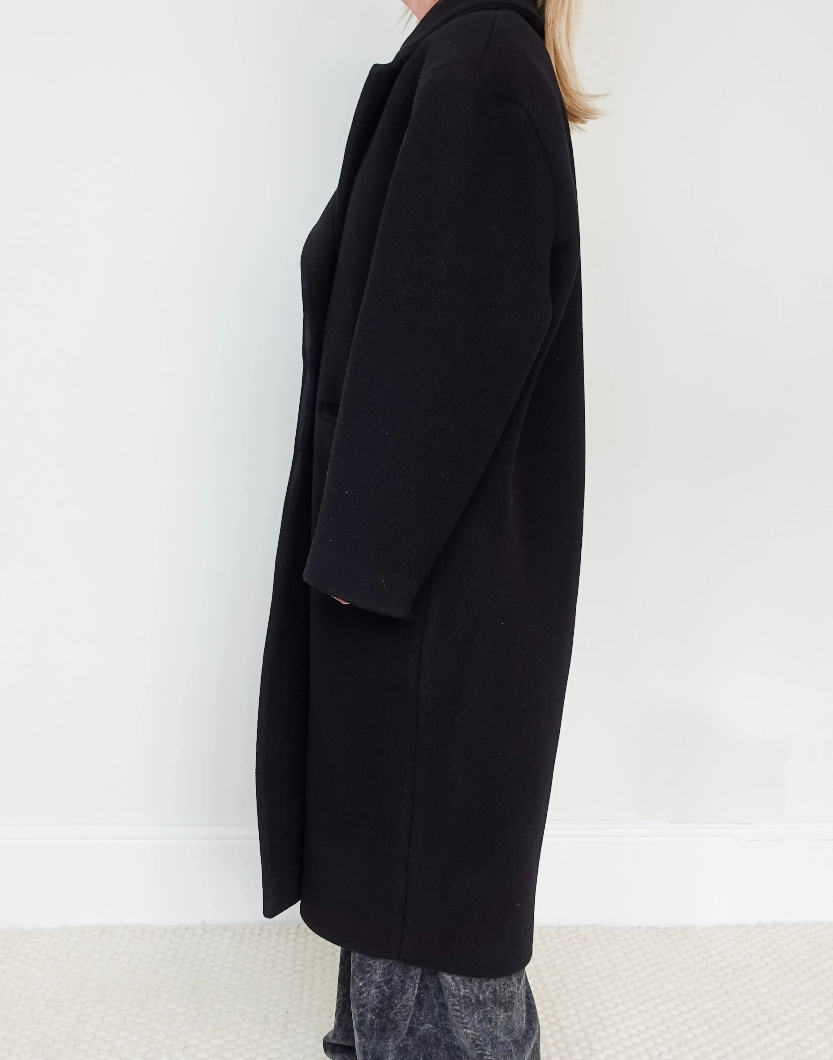Black Cocoon coat RRP £895