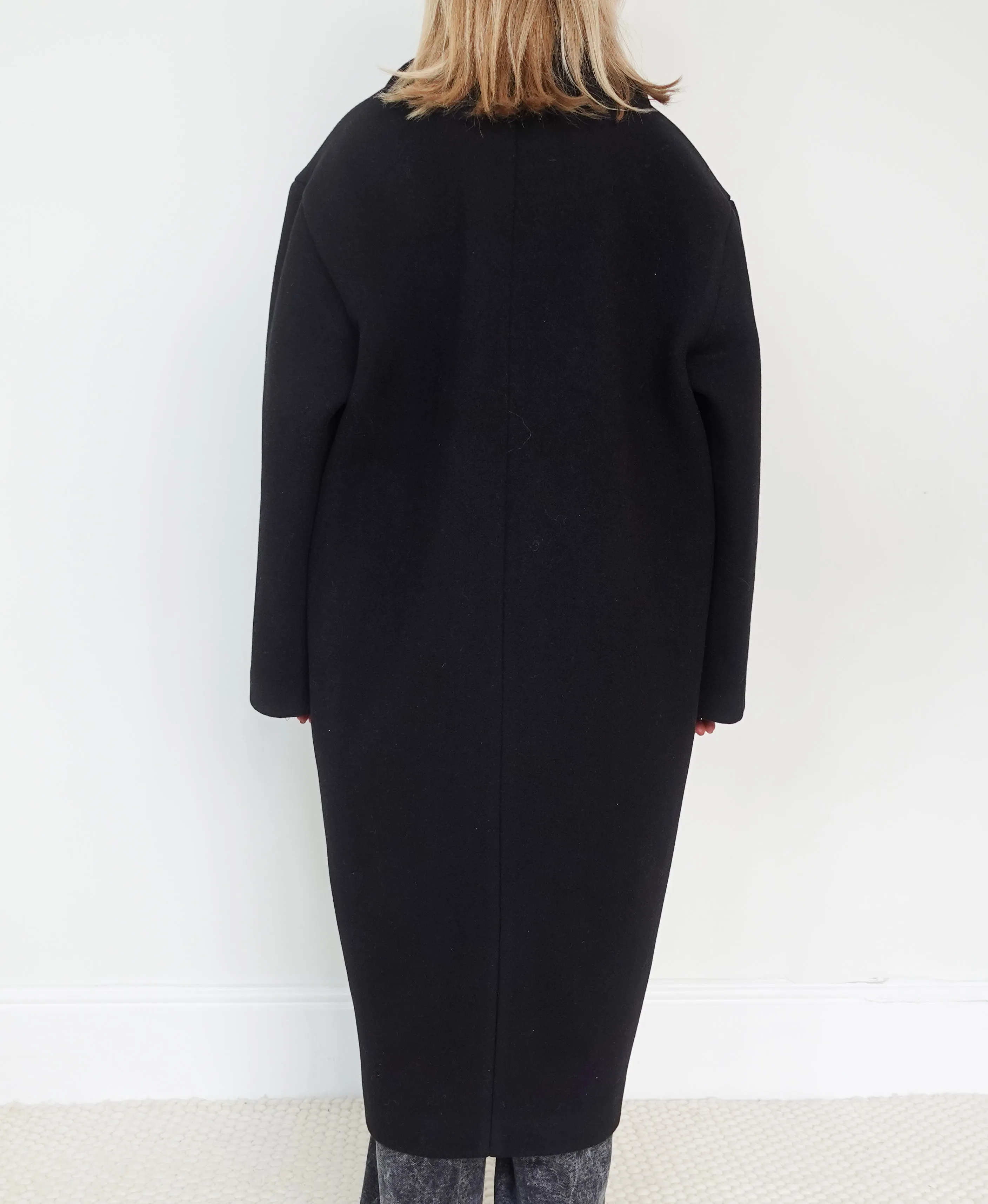 Black Cocoon coat RRP £895