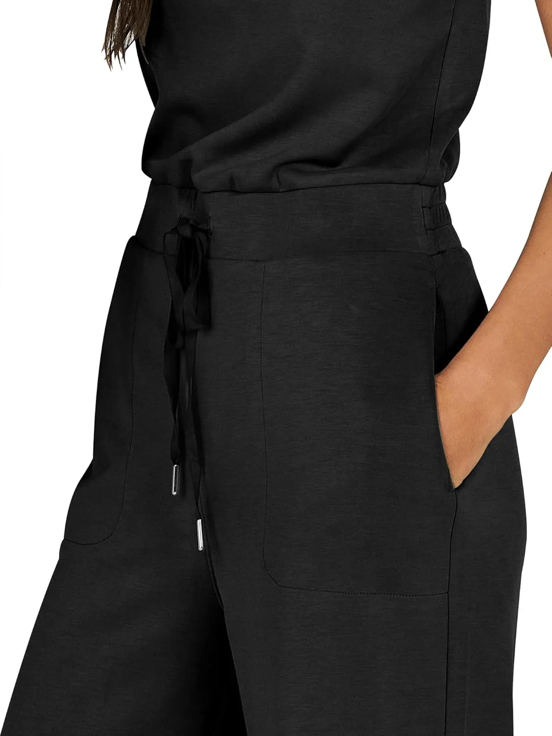 Caracilia Womens Jumpsuits Air Essentials Dressy Romper Wide Leg Long Pants Jumper 2025 Summer Travel Outfits Fashion Clothes