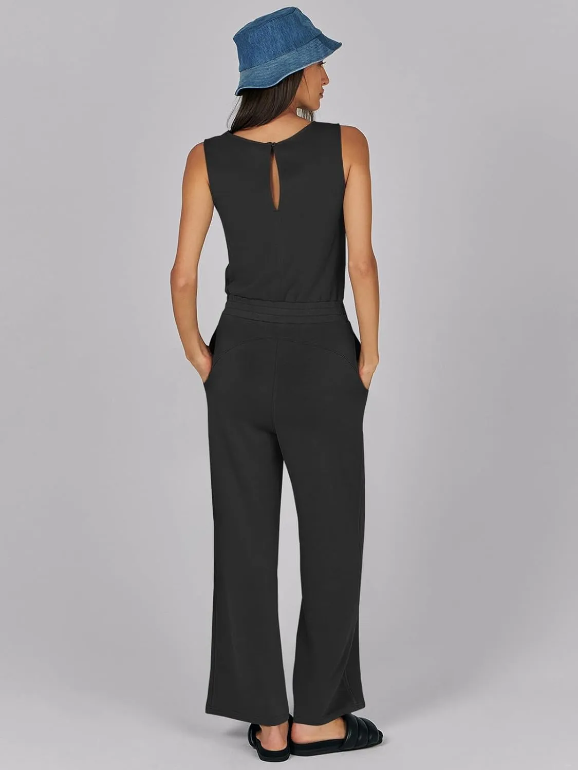 Caracilia Womens Jumpsuits Air Essentials Dressy Romper Wide Leg Long Pants Jumper 2025 Summer Travel Outfits Fashion Clothes