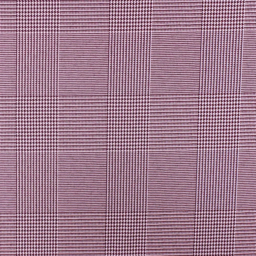 Classic Red-White Plaid Poly Glen Plaid Woven Fabric