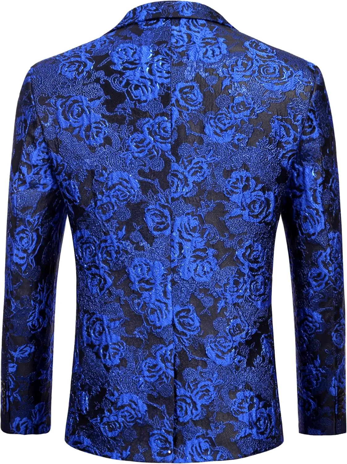 COOFANDY Men's Floral Tuxedo Jacket Rose Embroidered Suit Jacket Wedding Prom Dinner Party Blazer