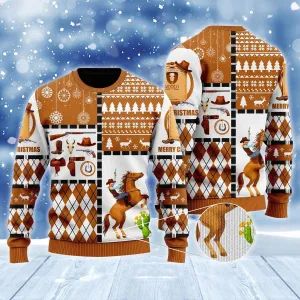Cowboy Rodeo Merry Christmas Ugly Sweater
