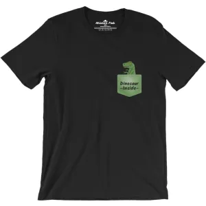 Dinosaur Inside Men Round Neck T-shirts