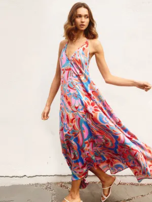 Dress Forum V-Neck Swirl Print Dress - Brands We Love