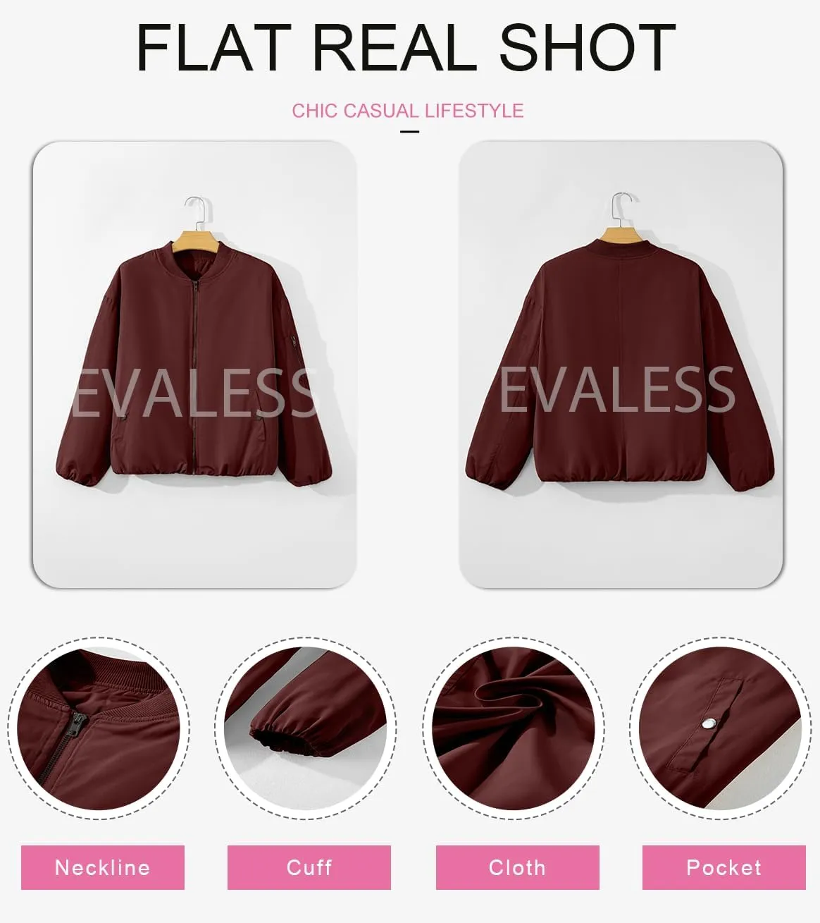 EVALESS Puffer Jackets for Women Zip Up Oversized Bomber Jackets Winter Outfits for Women Dressy Causal