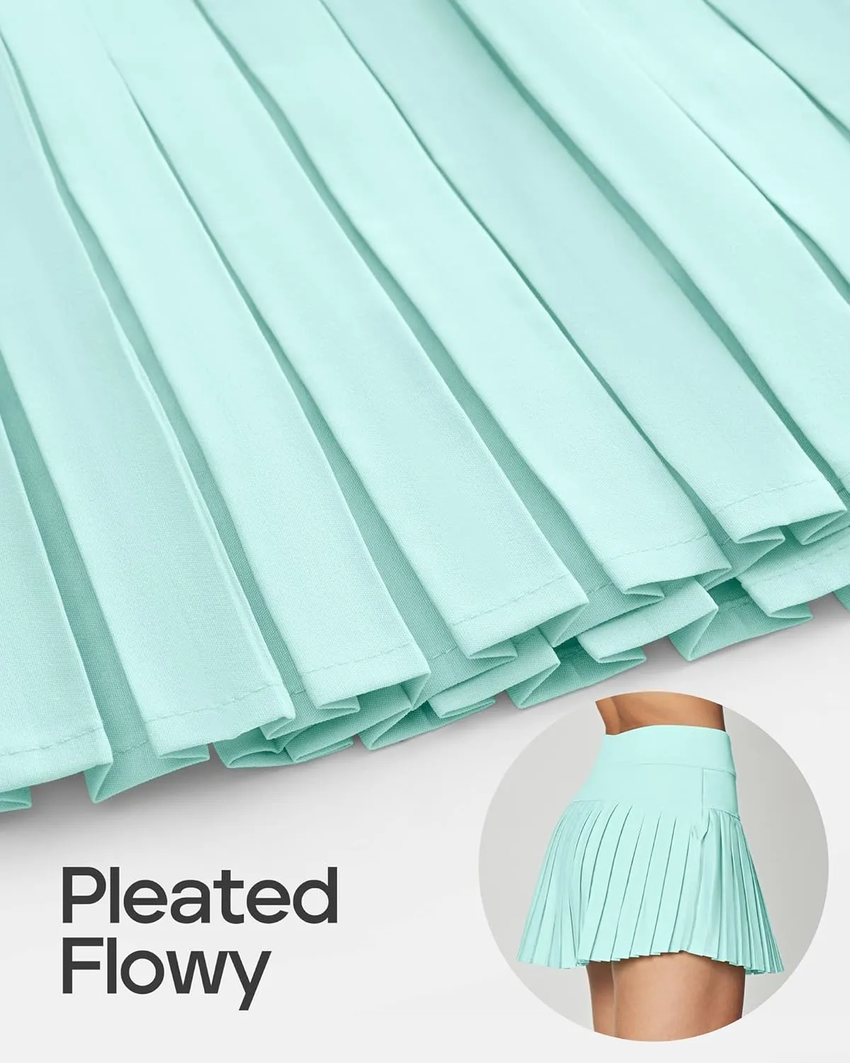 Ewedoos Pleated Tennis Skirts for Women Athletic Skirt with Shorts Underneath Skorts for Woman with Pockets for Golf