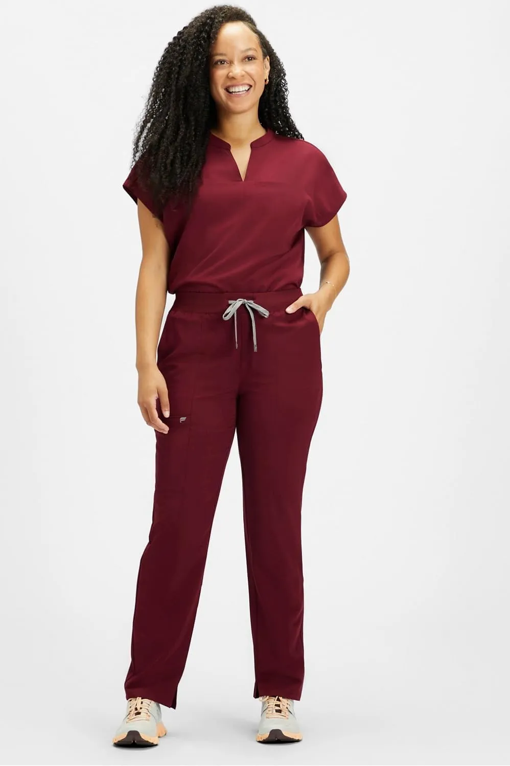Fabletics Women's Performance Scrub Pant - MotionTech, 4-Way Stretch, Pocket-Packed, Wrinkle-Resist, Semi-Slim Fit