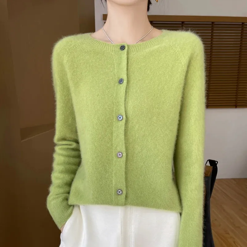 Fall/Winter New Fashion Women's 100% Merino Wool Sweater O-neck Long Sleeve Top