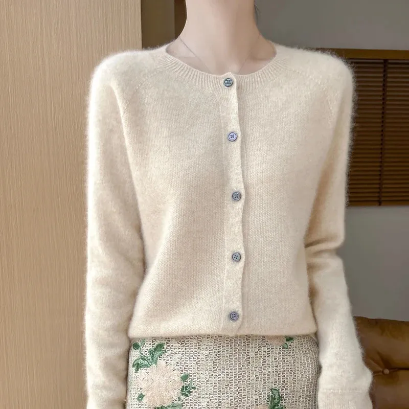 Fall/Winter New Fashion Women's 100% Merino Wool Sweater O-neck Long Sleeve Top