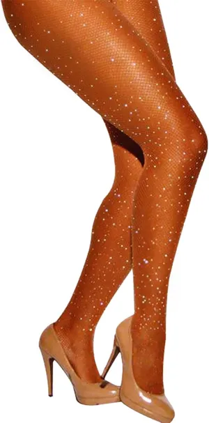 Fishnet Stockings for Women Sparkly Rhinestone Fishnet Tights Glitter Fish Nets