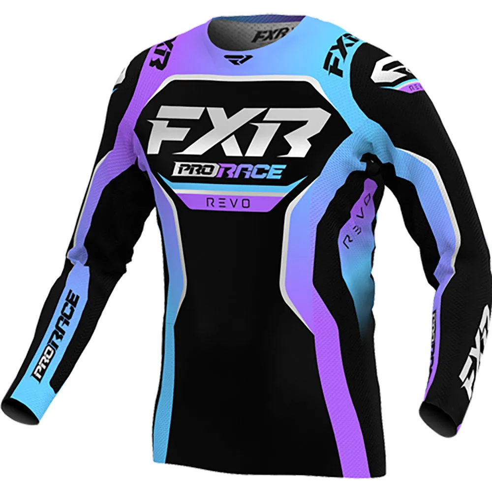 FXR Youth Revo MX Offroad Jersey Aurora Blue