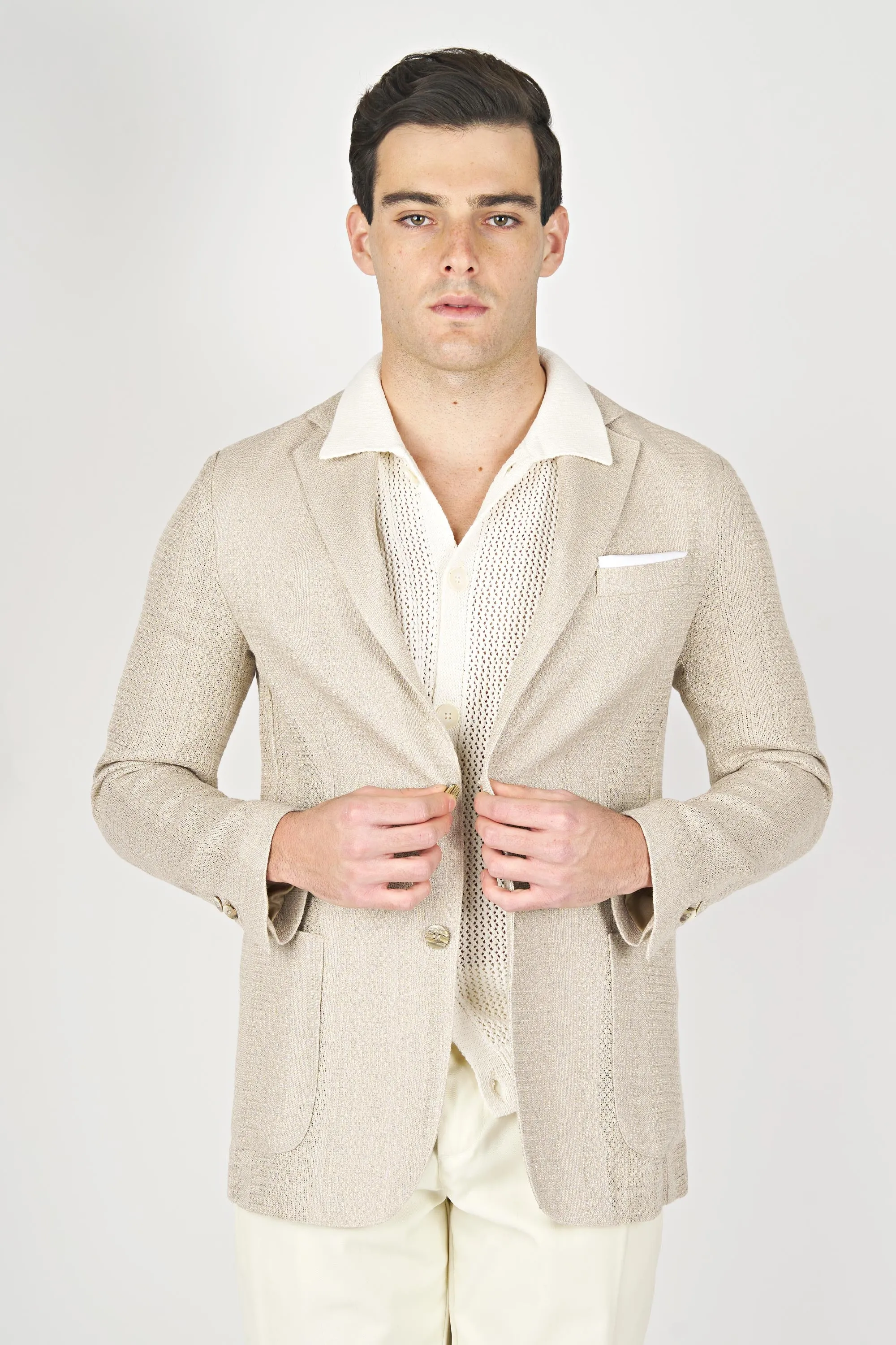 Giro-Inglese Weave Linen & Cotton Jacket
