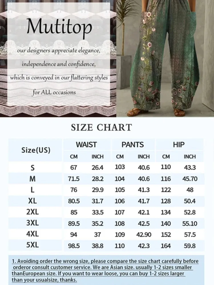 Grunge Hippie Sun and Moon Over Sized Casual Pants