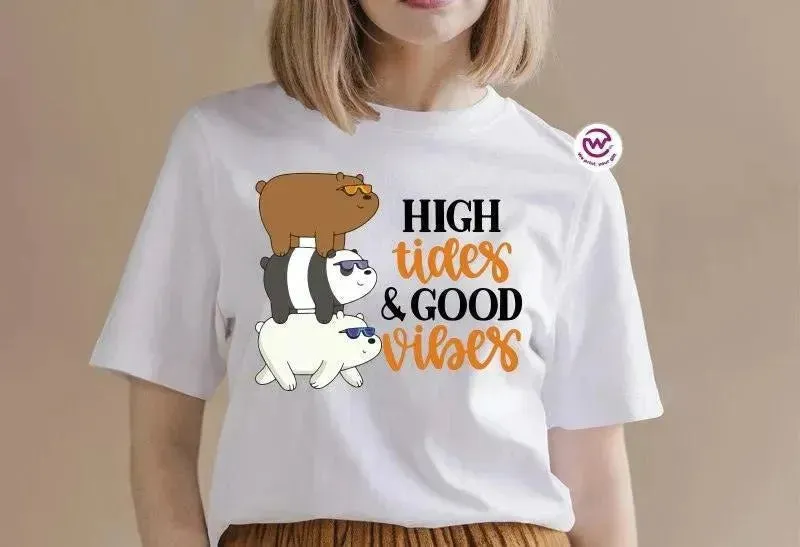 Half sleeve T-shirt-3 Bears