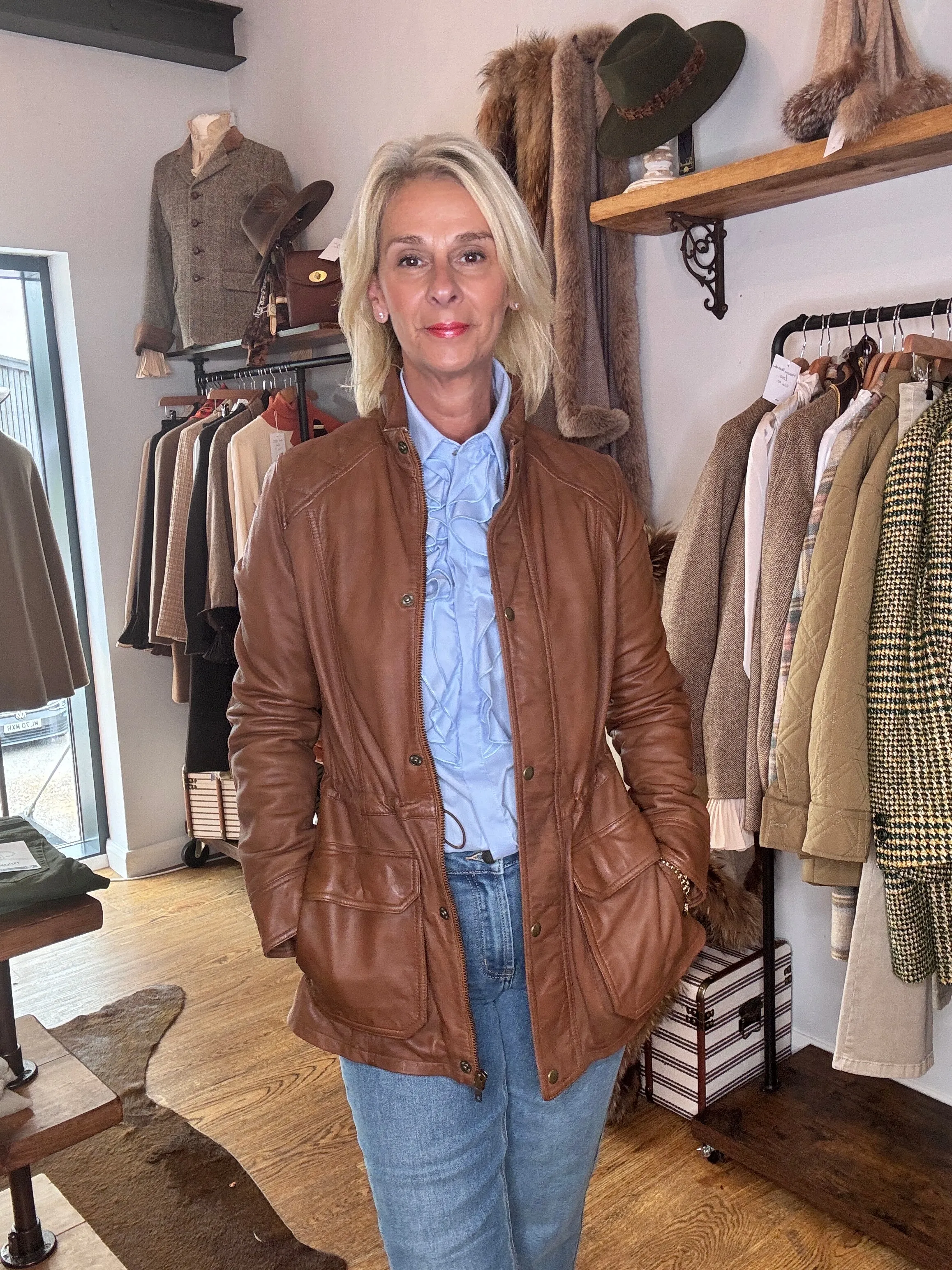Highclere Leather Field Jacket