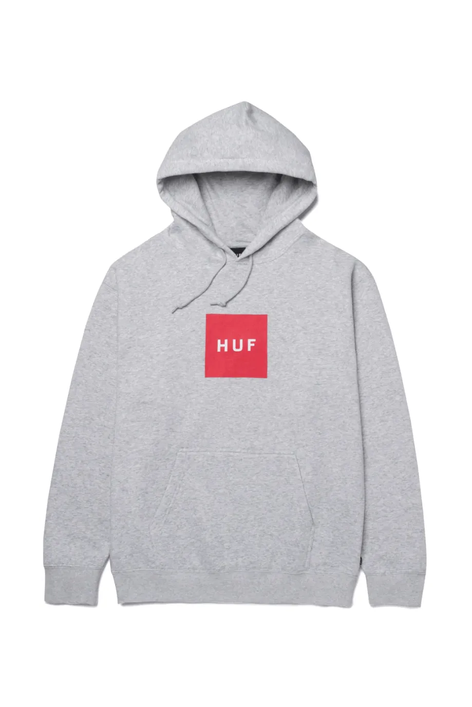 HUF ESSENTIALS BOX LOGO PULL OVER HOODIE - ATHLETIC GREY