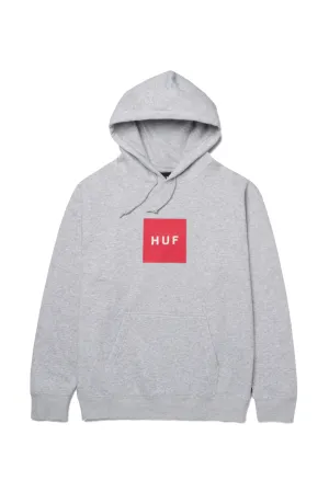 HUF ESSENTIALS BOX LOGO PULL OVER HOODIE - ATHLETIC GREY
