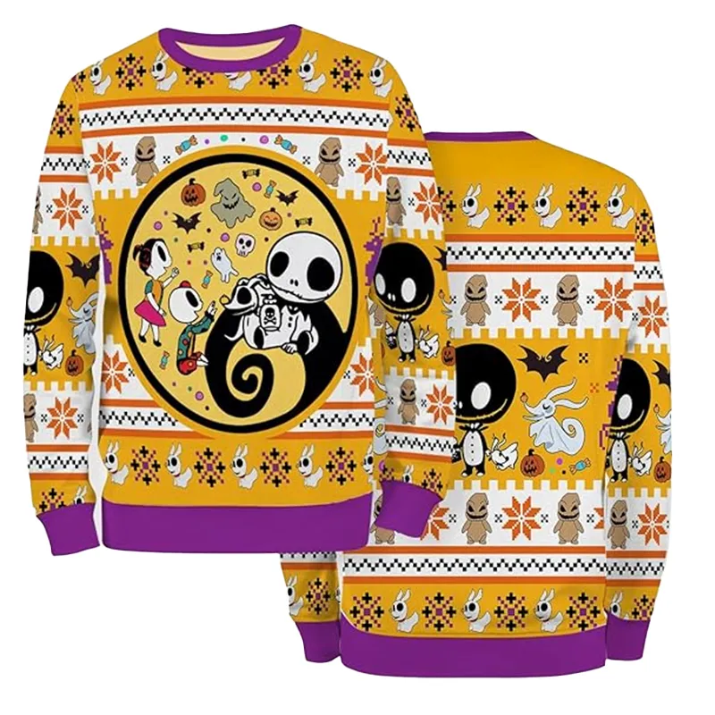 Jack Skellington With Sally Of Nightmare Ugly Sweater