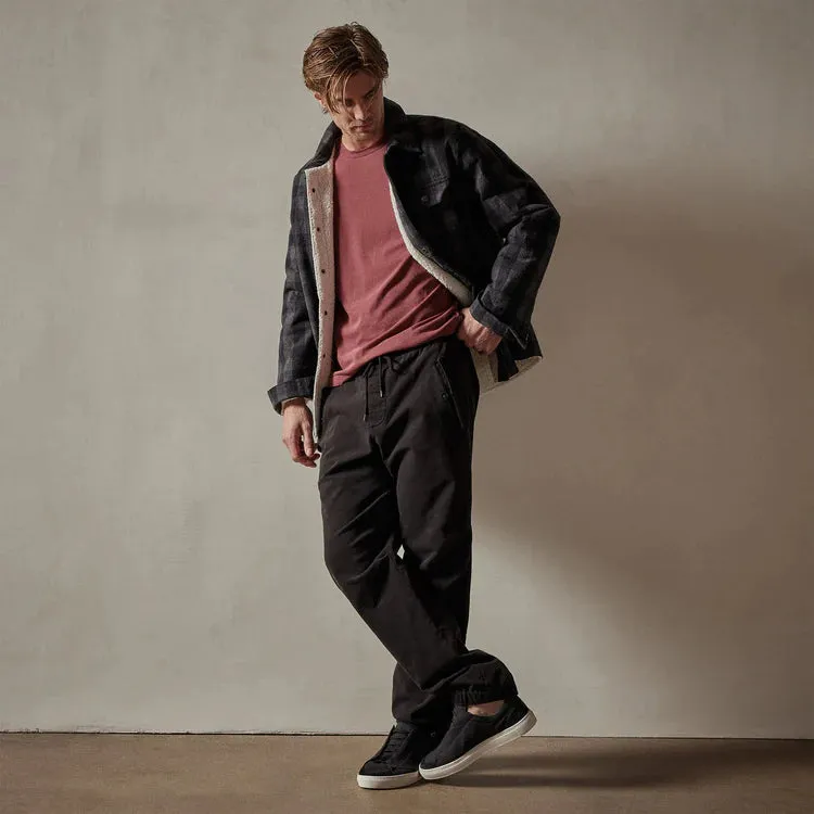 James Perse Short Sleeve Crew Neck- Claret Pigment