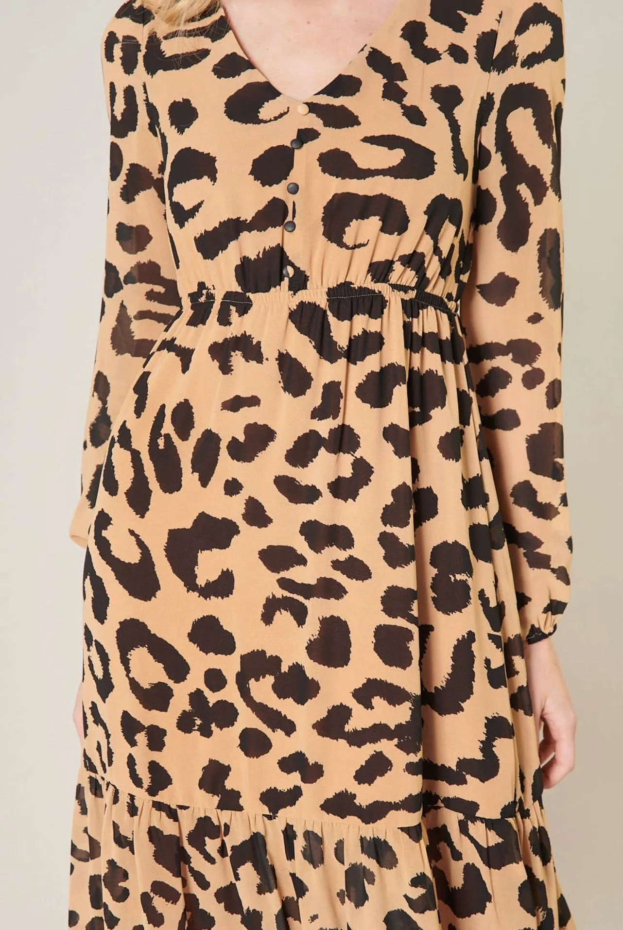 Java Leopard Nellie Midi Dress