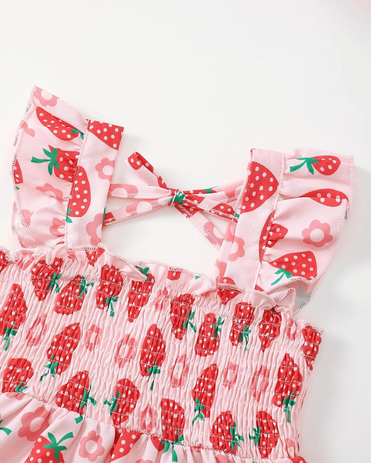 Kids Toddler Dress Baby Girl Summer Clothes Sleeveless Ruffle Smocked Dresses Little Girls Casual Boho Beach Sundress