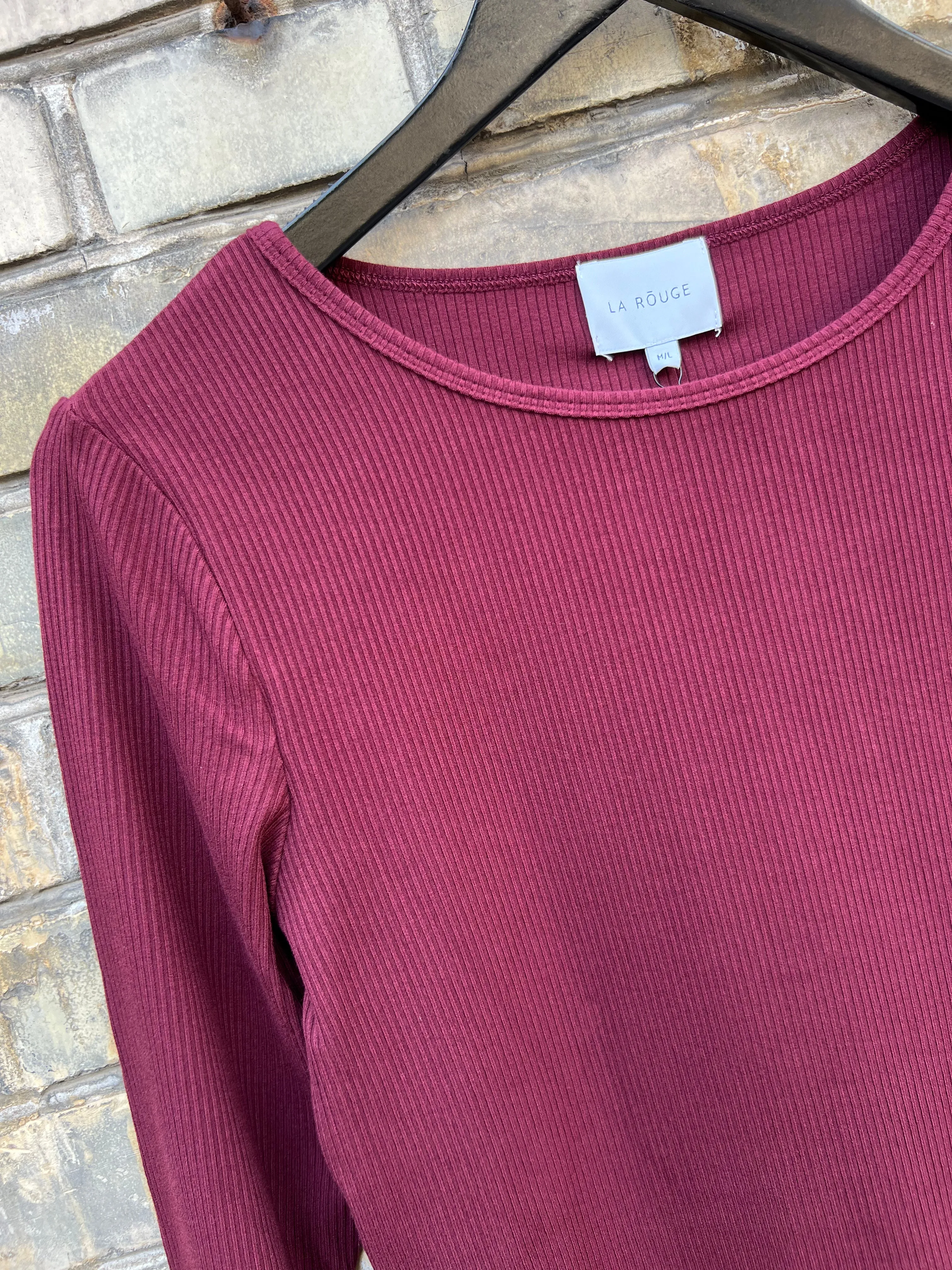La Rouge Lisa L/S T-Shirt LR1047 Aubergine
