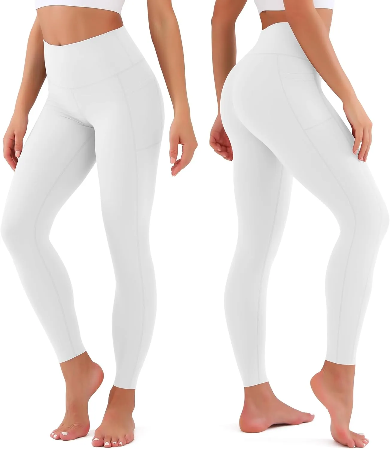 Leggings for Women Soft High Waisted Tummy Control No See Through Workout Yoga Pants for Athletic Plus Size