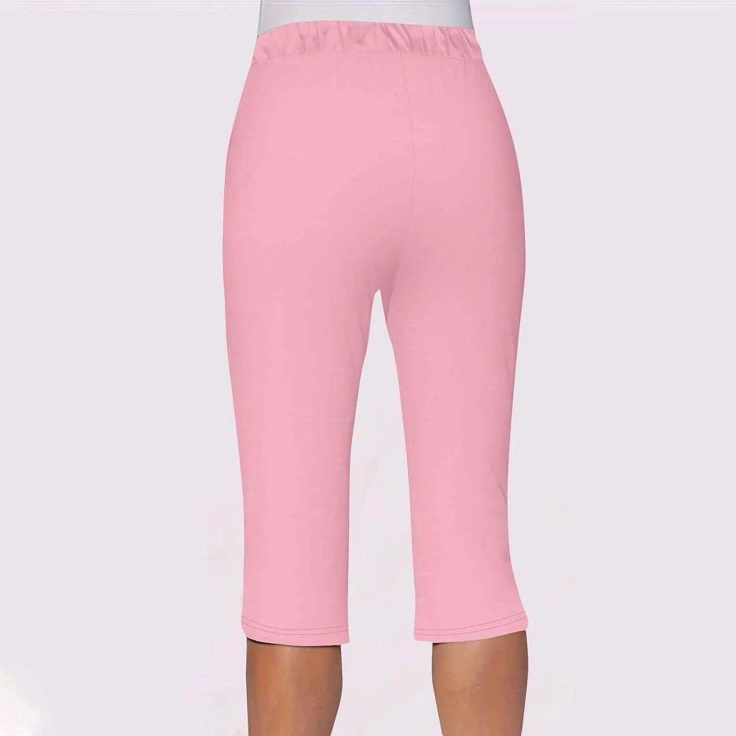 LEMONONSTORE Capris for Women Casual Summer Straight Leg Crop Pants Loose Drawstring Yoga Jogger Capri Pant with Pockets