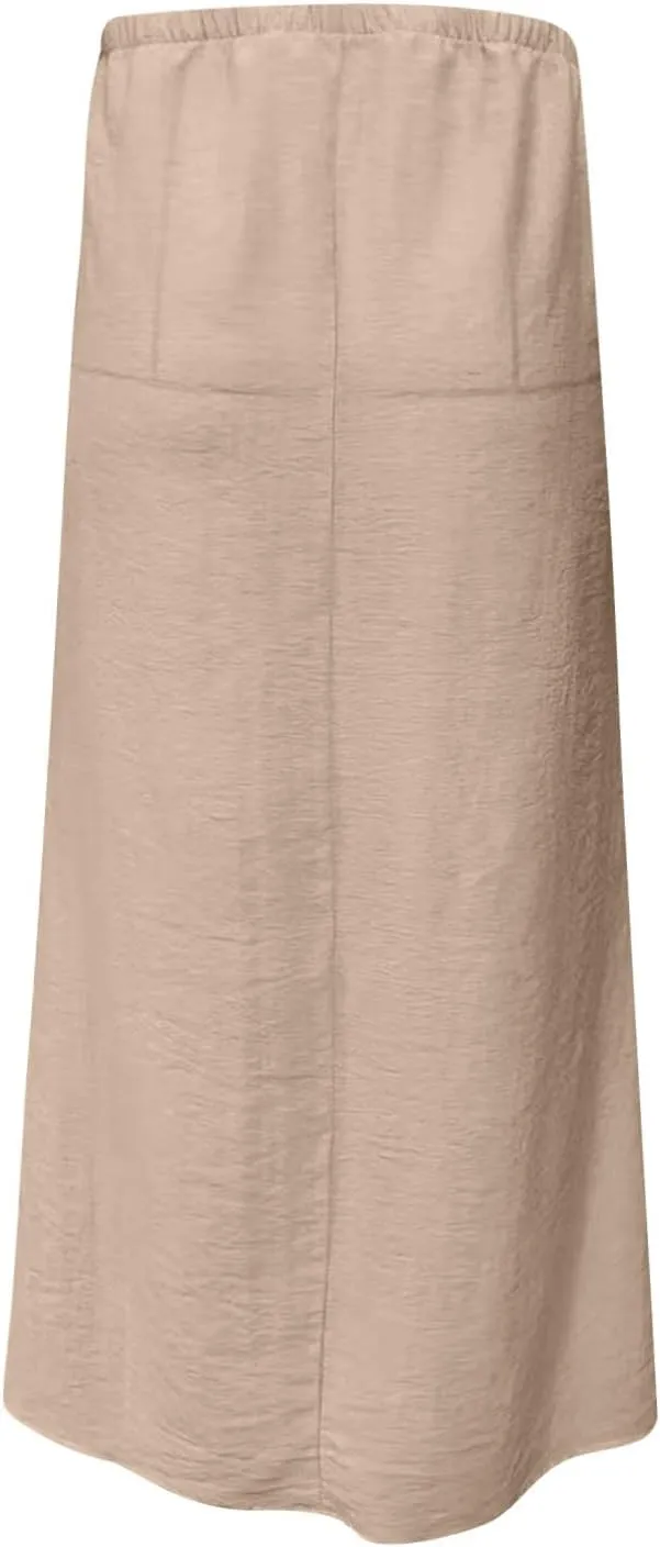 Long Skirts for Women Maxi Women's Trendy Summer 2025 Boho Linen Skirt Womens Vacation Dresses Casual