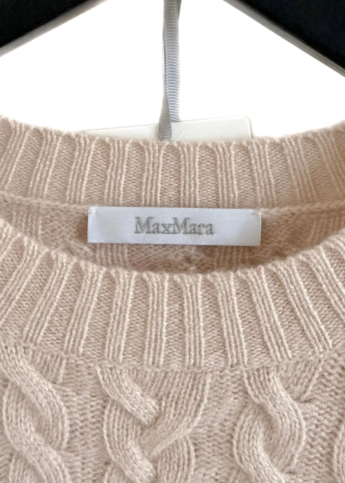 Max Mara Breda Wool Cashmere Blend Cable Knit Sweater