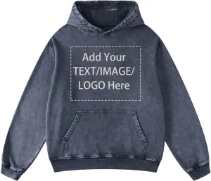 MGL&QQJ Custom Mens Hoodie Vintage Casual Streetwear Overasized Hoodies Unisex Pullover Acid Wash Hooded Sweatshirt D0211