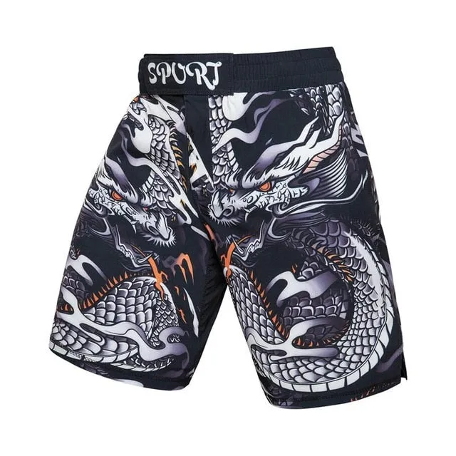 MMA 3D Skull Printed Breathable Shorts