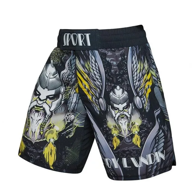 MMA 3D Skull Printed Breathable Shorts