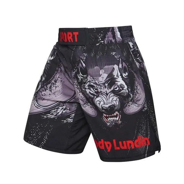 MMA 3D Skull Printed Breathable Shorts