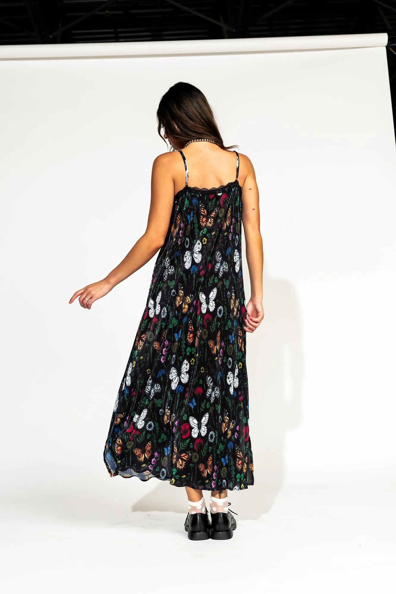 Money Honey Plisse Slip Dress in Folklore Florals *RESTOCKED*