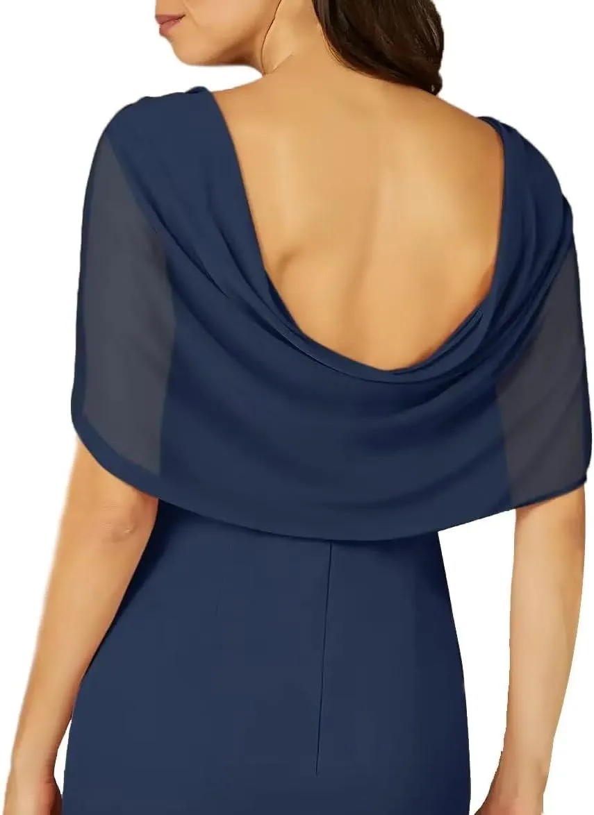 Mother of The Bride Dresses for Wedding V Neck Chiffon Formal Evening Dresses for Women Long Prom Party Dresses, 00