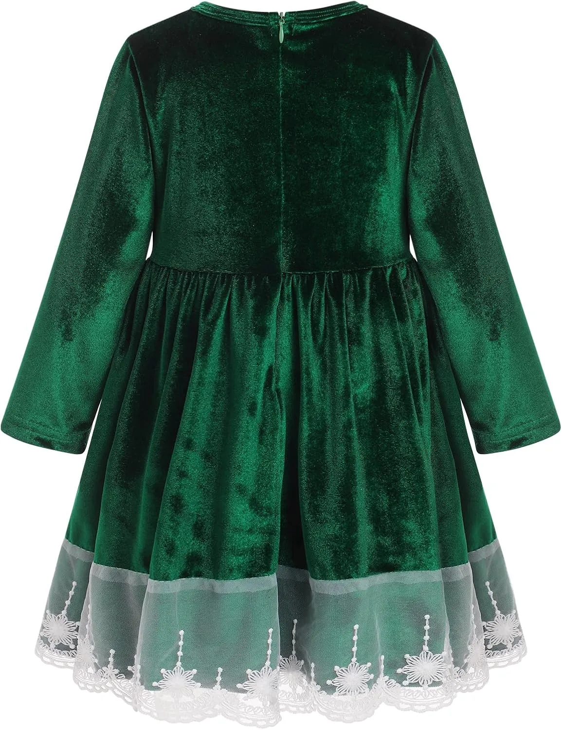 ODIZLI Baby Girls Velvet Dress Long Sleeve Ruffle Fall Winter Clothings