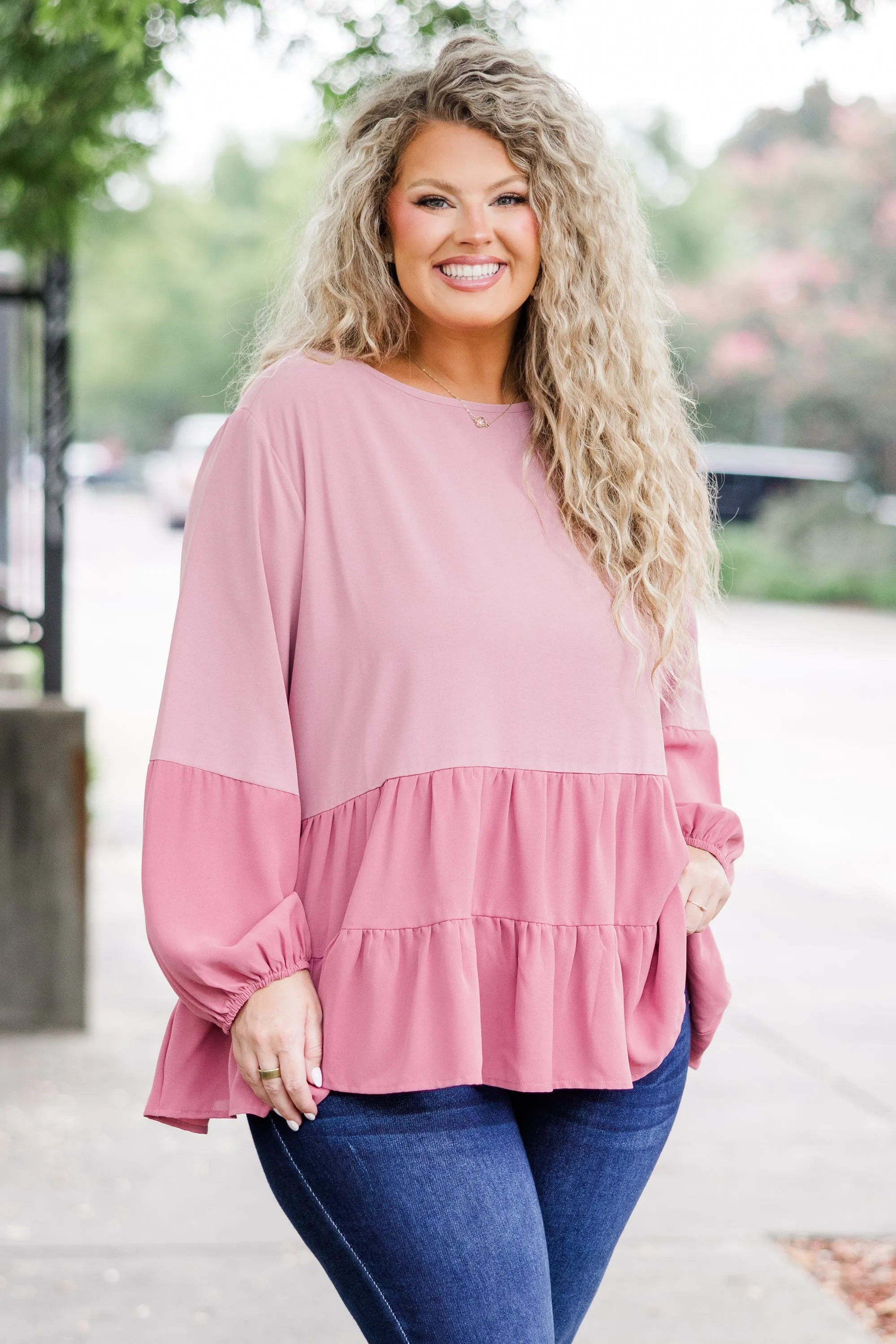 One Call Away Top, Mauve