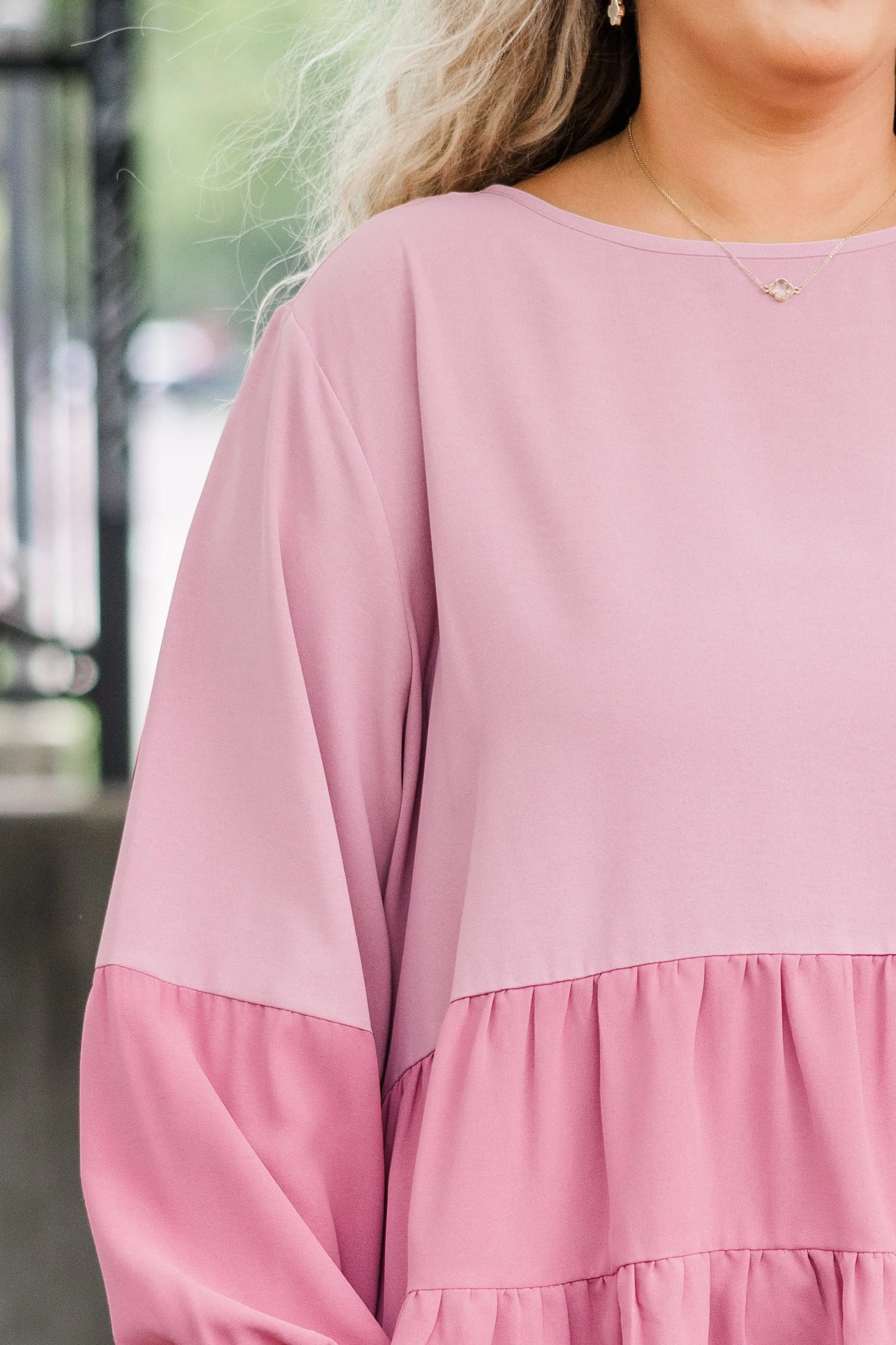 One Call Away Top, Mauve