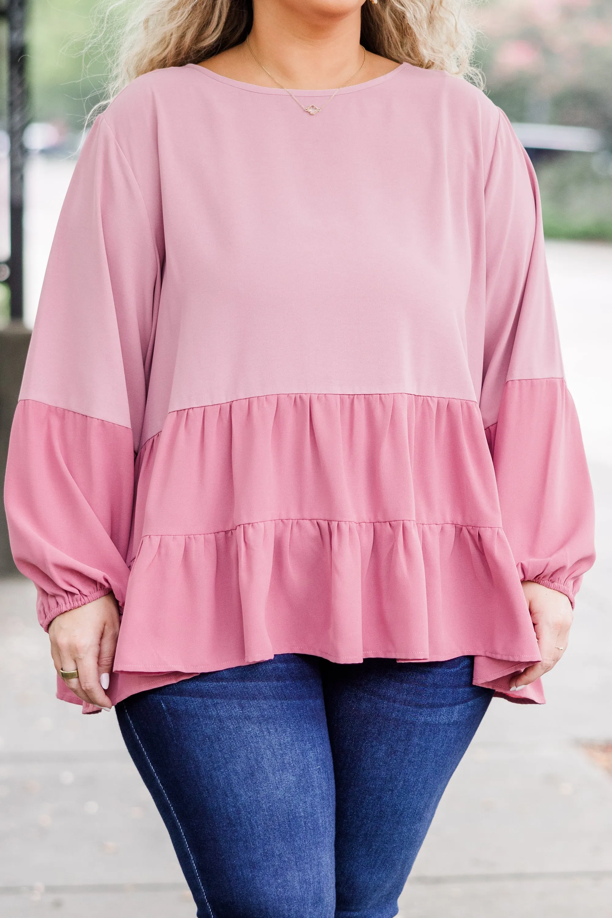 One Call Away Top, Mauve