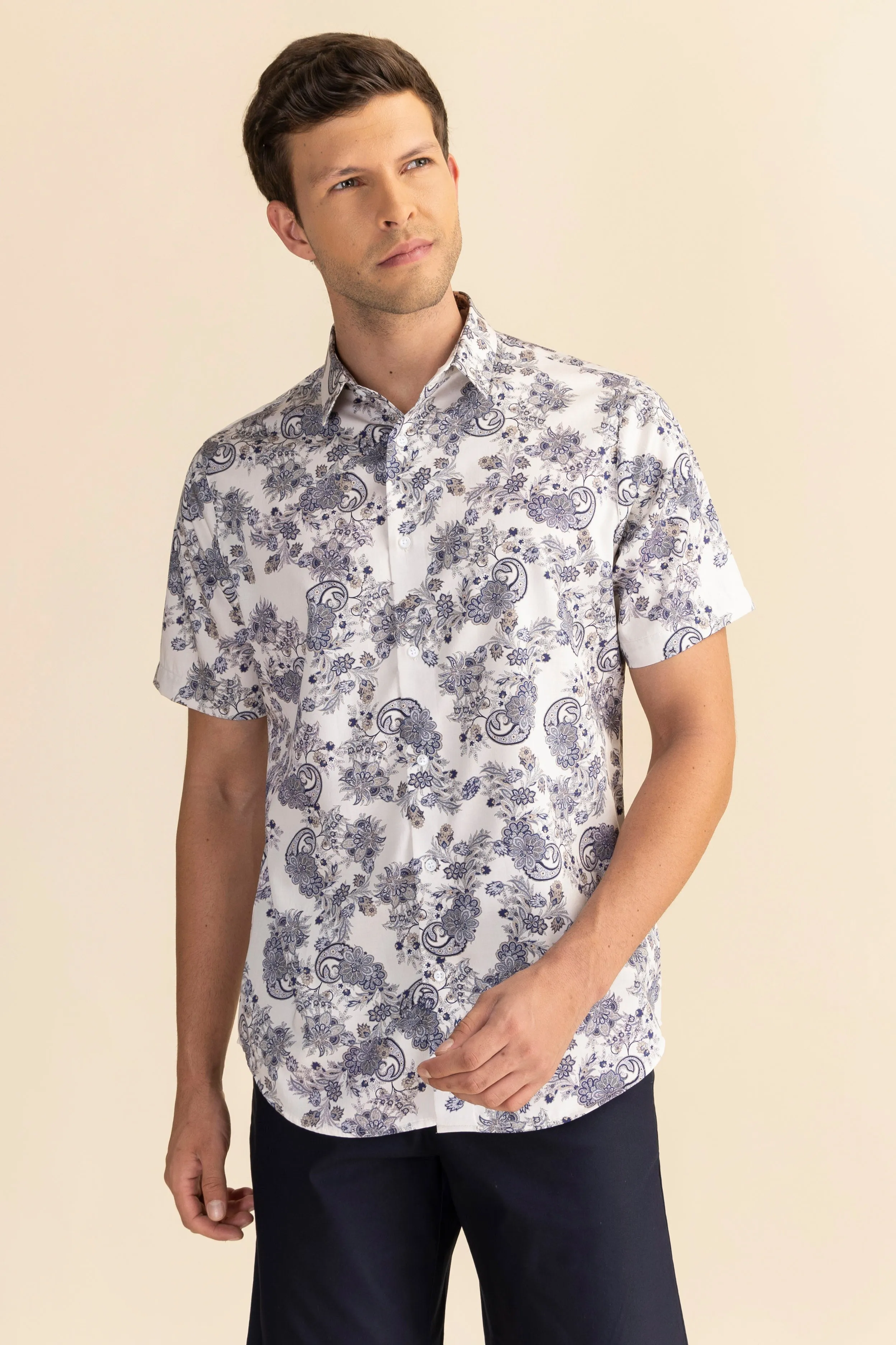 Paisley satin shirt EOSS