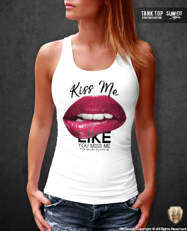 Pink Lips Women's T-shirt Funny Saying Tank Top WD094 P