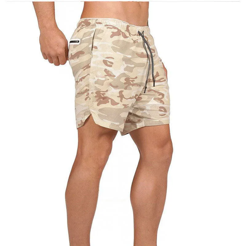 Quick Drying And Breathable Double Layer Men's Fitness Shorts