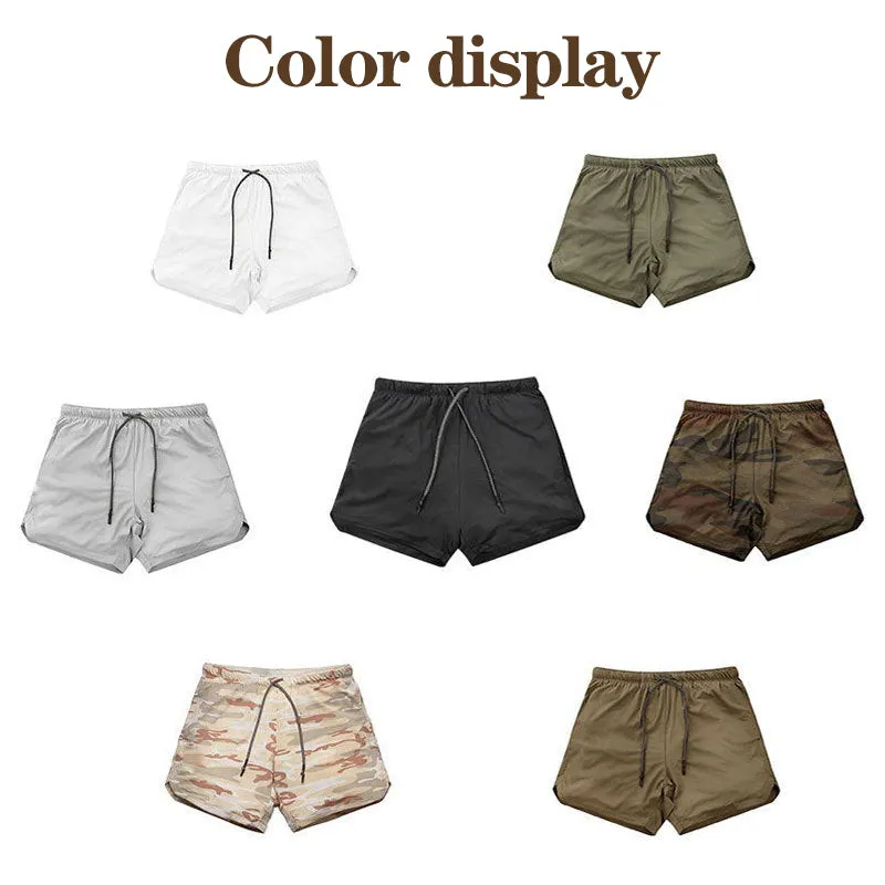 Quick Drying And Breathable Double Layer Men's Fitness Shorts