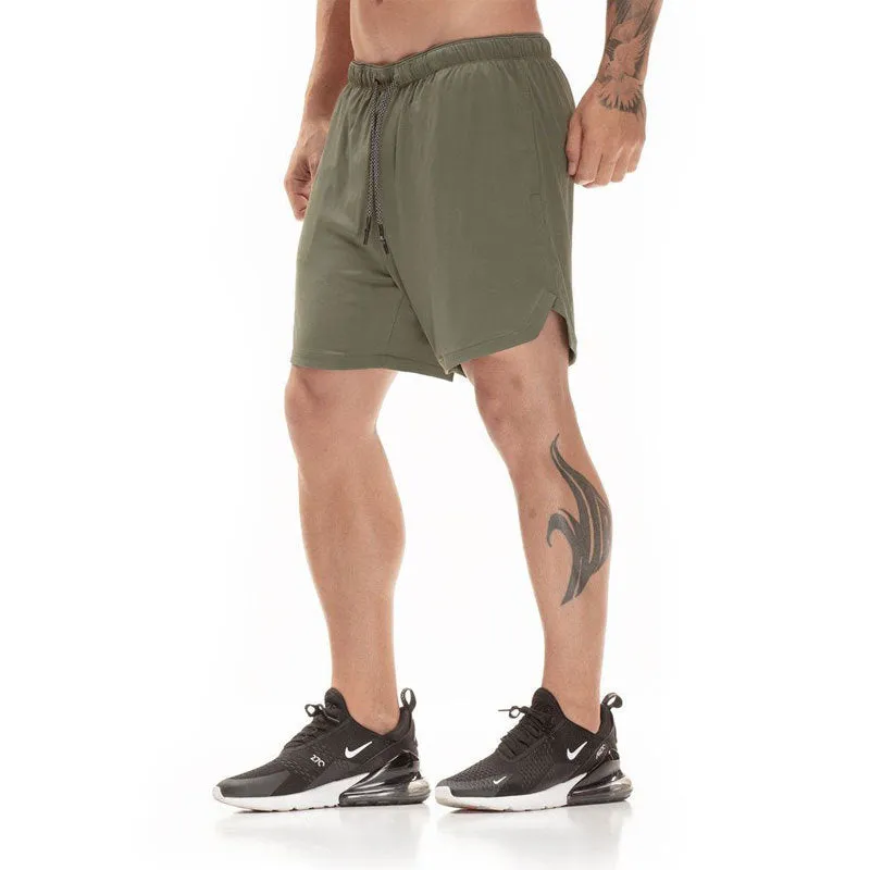 Quick Drying And Breathable Double Layer Men's Fitness Shorts