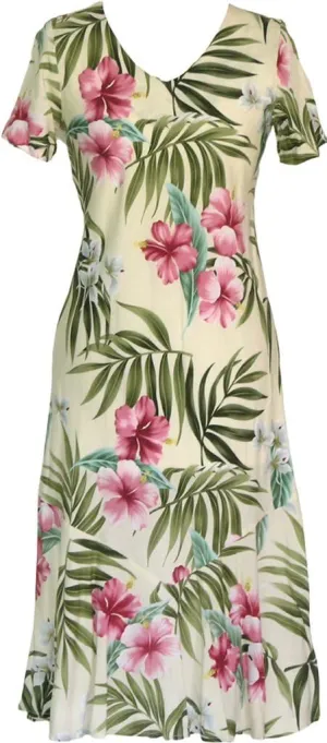 RJC Women's Breathtaking Island Gateway Tea Length Dress